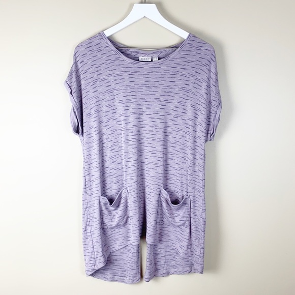 LOGO Heathered Purple Short Sleeve Tunic
